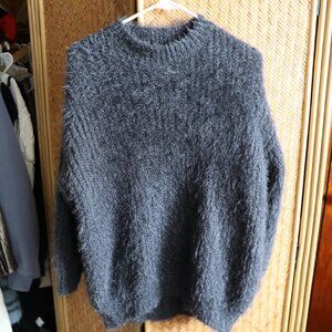 Forever 21 - GORGEOUS Button Down Fuzzy Eyelash Cardigan - Gray - M